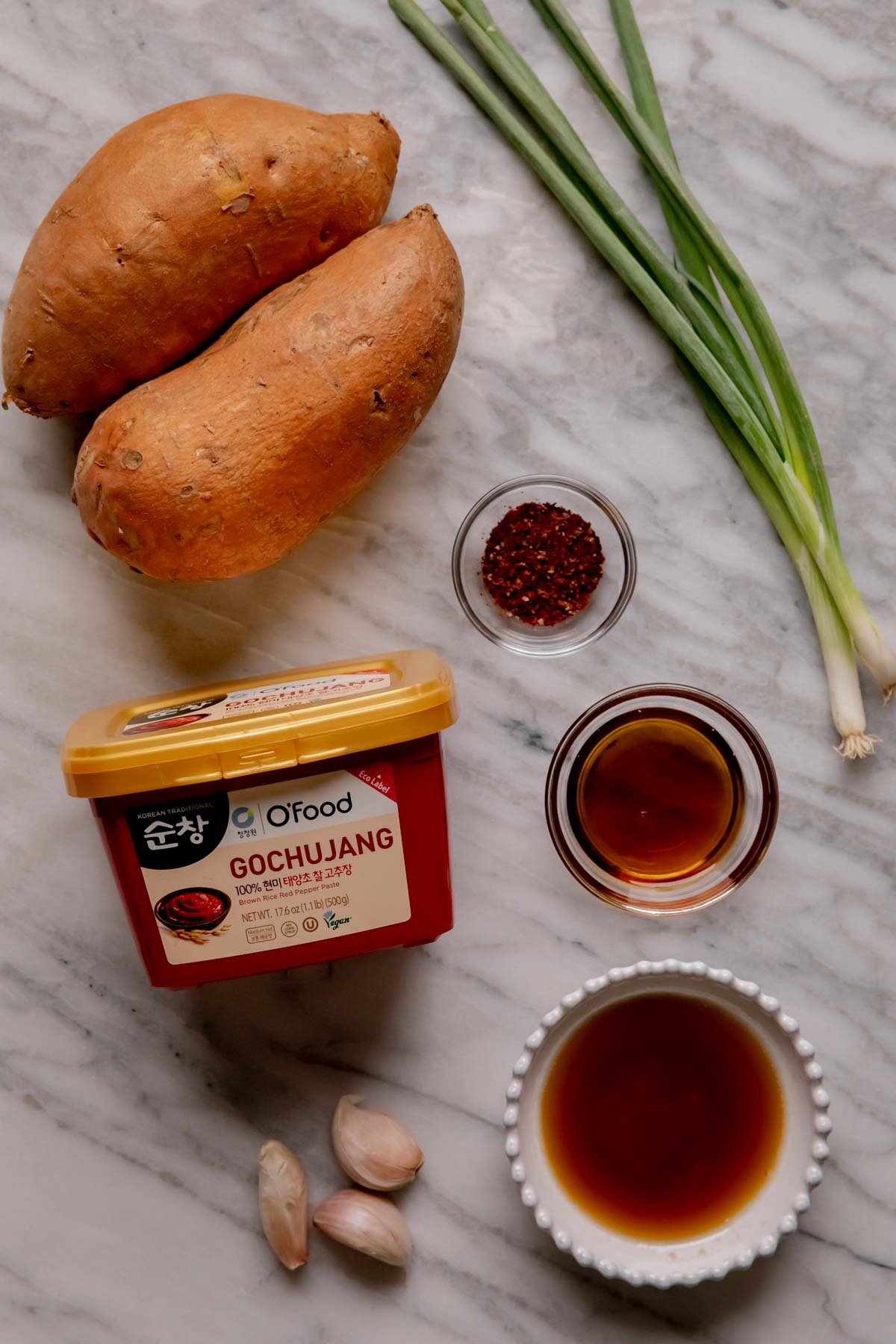 Gochujang Sweet Potatoes - Fanciful Eats