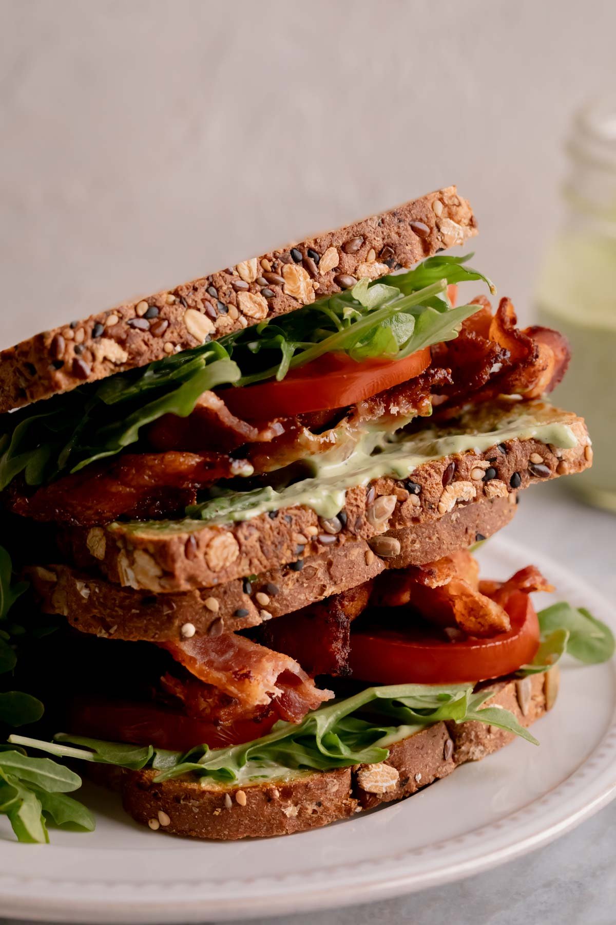 Stacked BAT sandwiches.