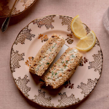 Smoked Salmon Tea Sandwiches.
