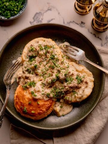 Green Chile Biscuits and Gravy.