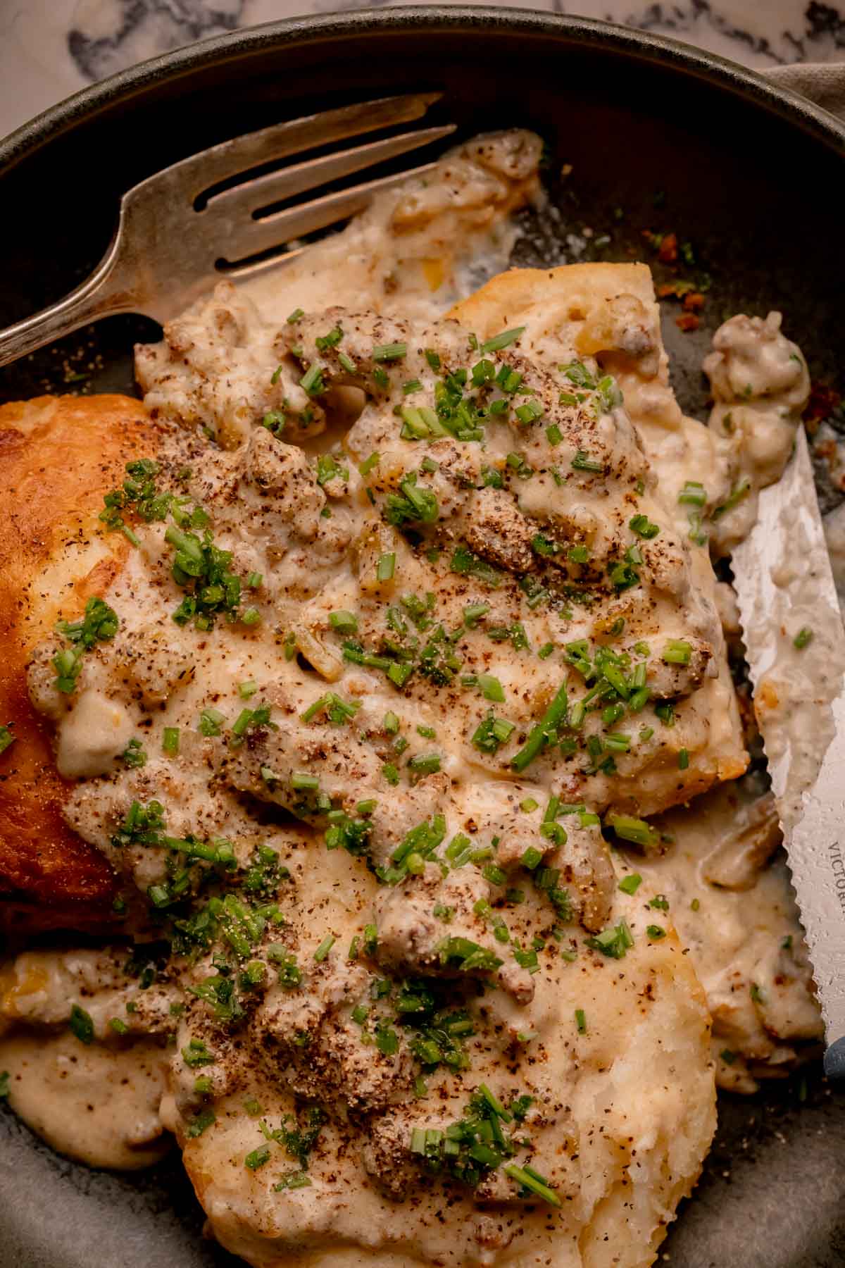 Green Chile Biscuits and Gravy.