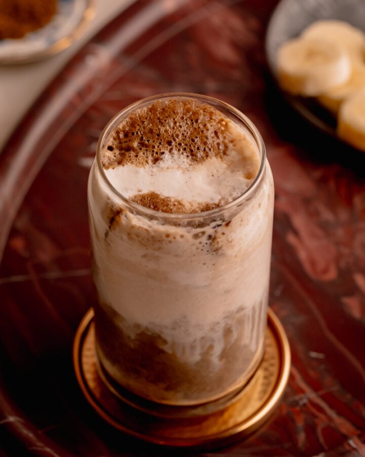 Roasted Banana Hojicha Latte.