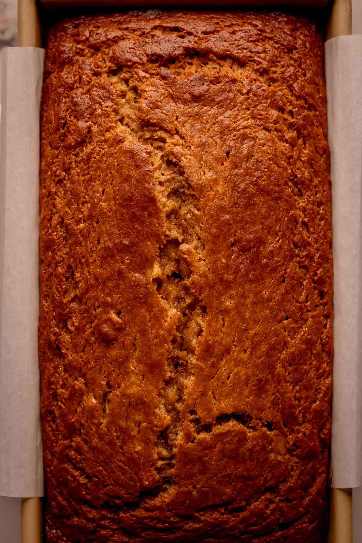 Freshly baked banana bread.