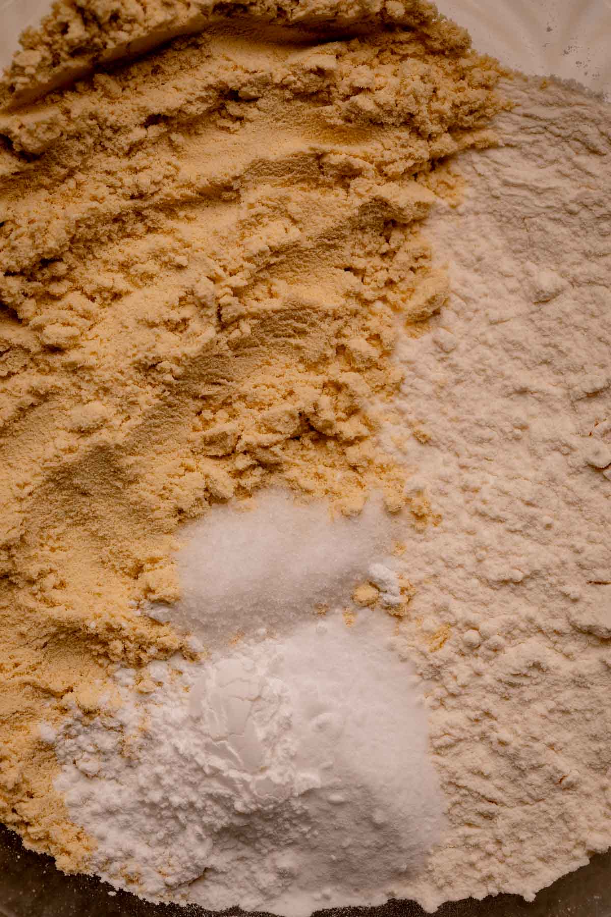Dry ingredients in a bowl.