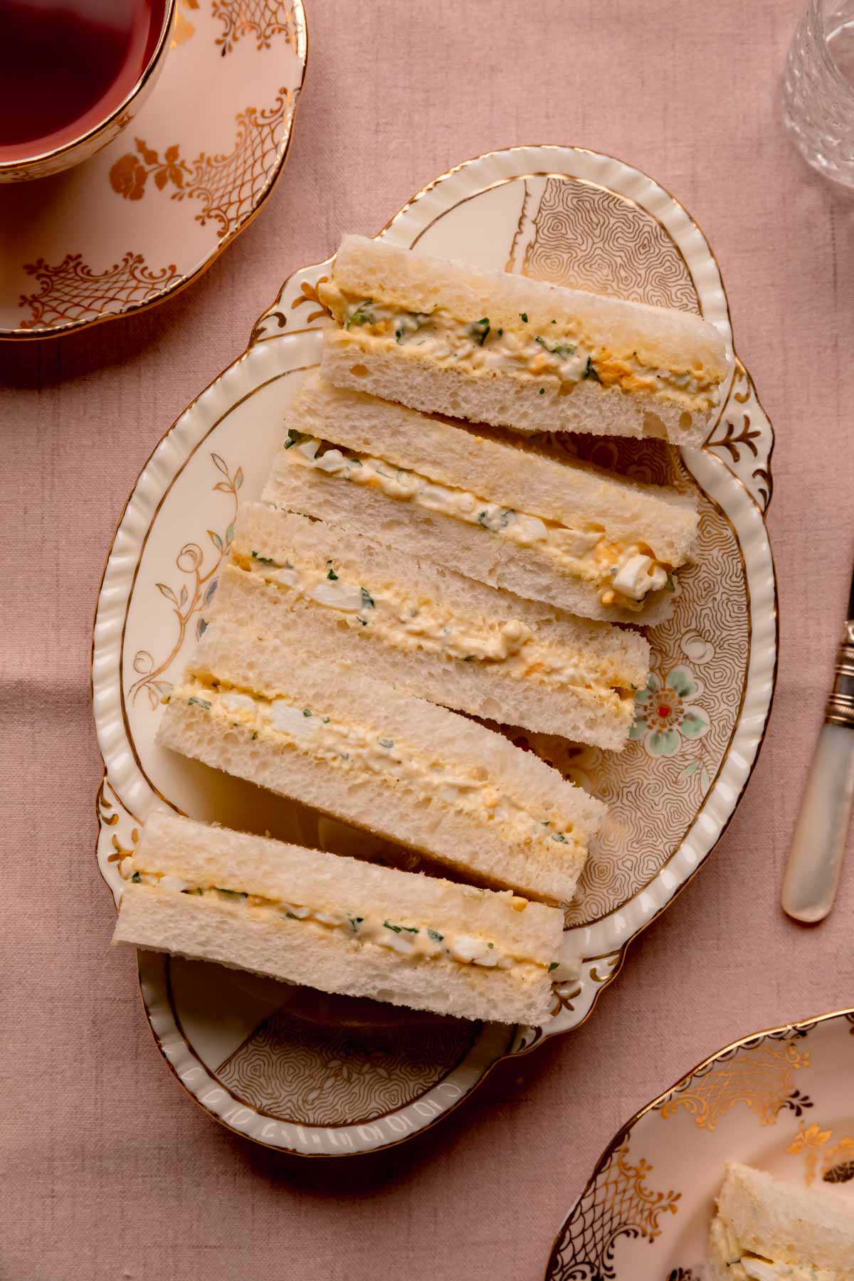Egg Salad Tea Sandwiches.